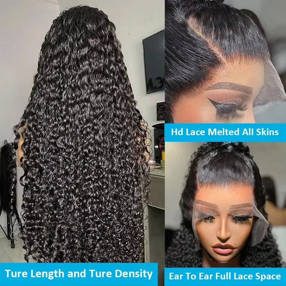 Hd Lace Frontal Deep Wave Curly Wigs