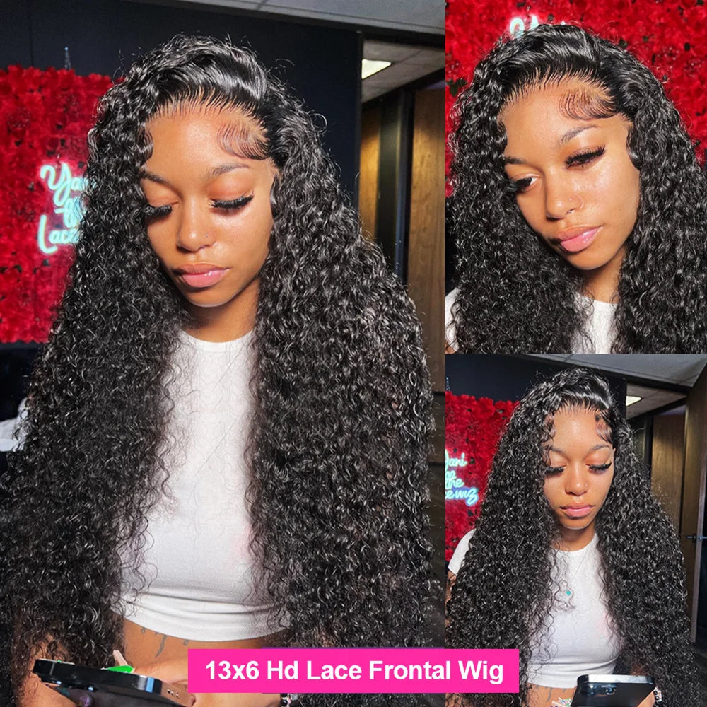 Pre Plucked Deep Wave Curly Wigs